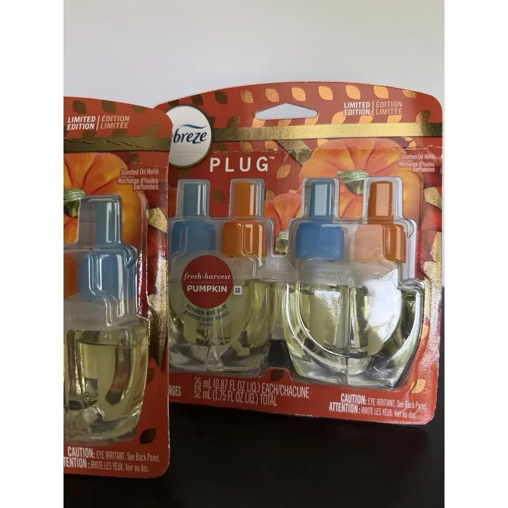 Febreze Plug in PUMPKIN PATCH Scented Oil Refill Limited Edition New 6 Refills